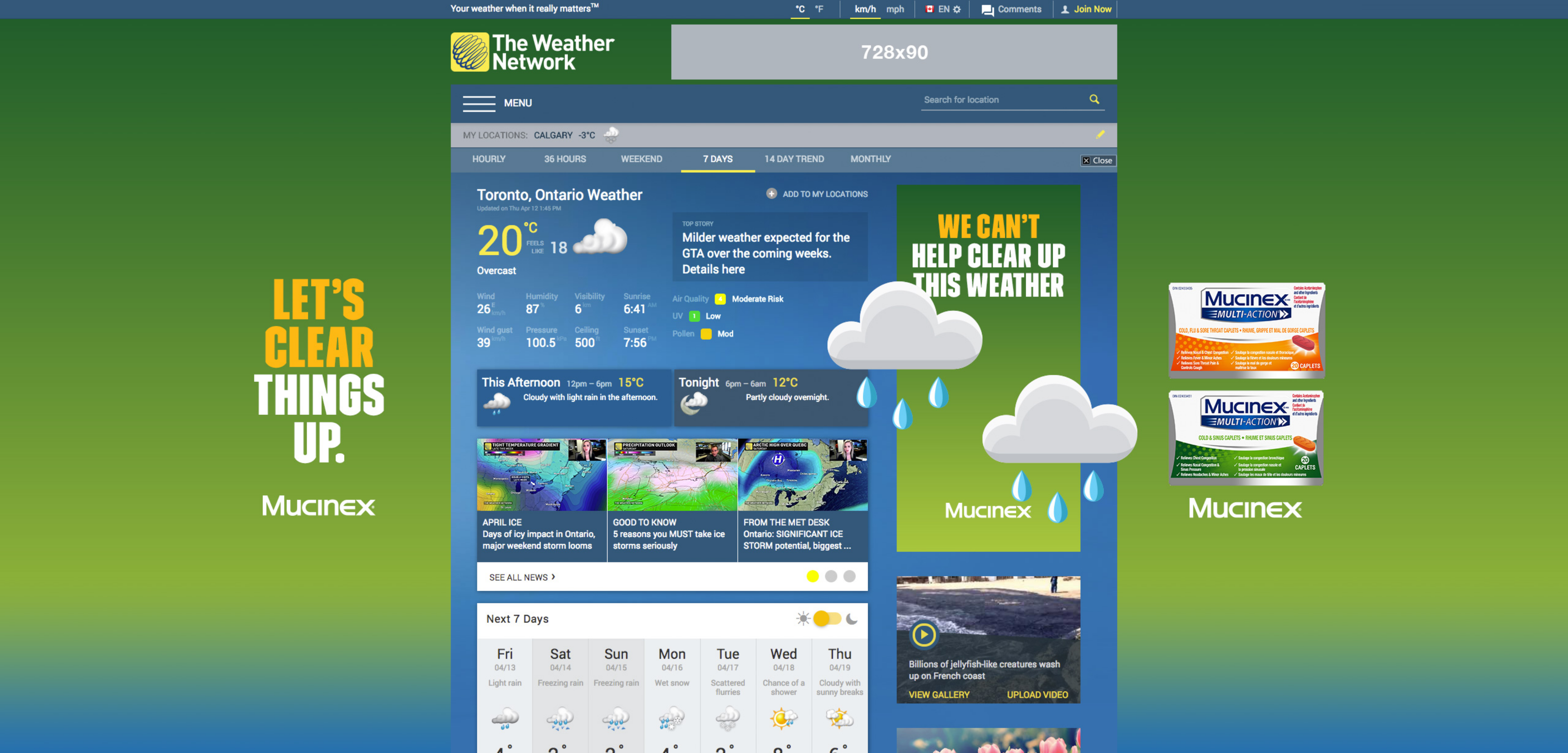  Contextual display campaign with weather-triggered messaging